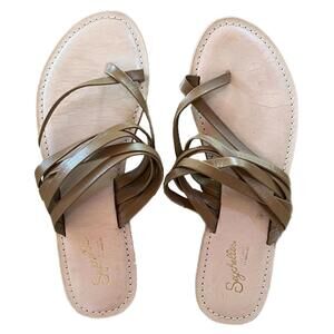 Seychelles Reezie Leather Slip On Strappy Sandals - 8